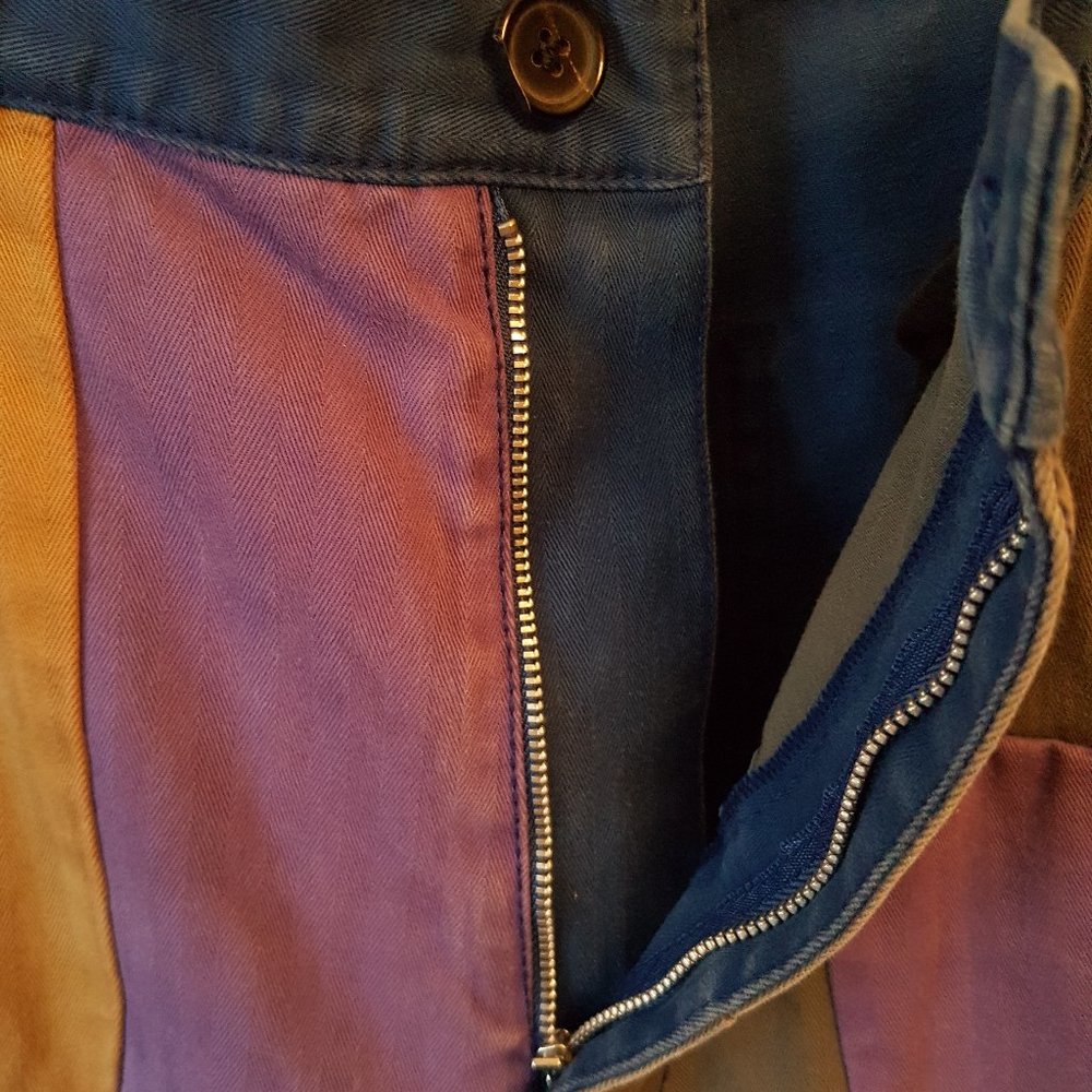 Comme des Garçons Shirt Watanabe Vtg Y2K Multicolor Patchwork Denim Pants S 33 - Picture 8 of 10